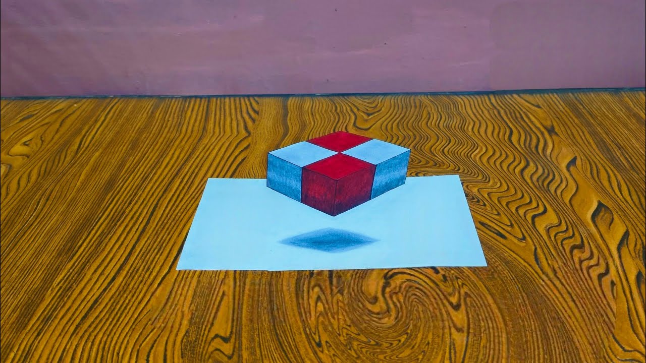 3D drawing 🤯 very easy draw on paper beginner 3d Art 3d video drawing video Art #art #drawing #video
