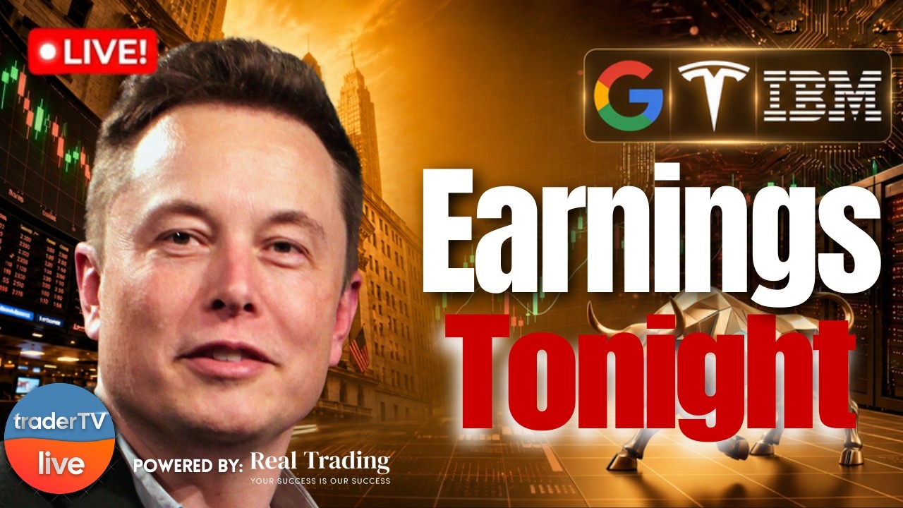 🤖 Big Tech's Biggest Test: $GOOGL, $TSLA & $IBM Earnings Today | Stock Market Live
