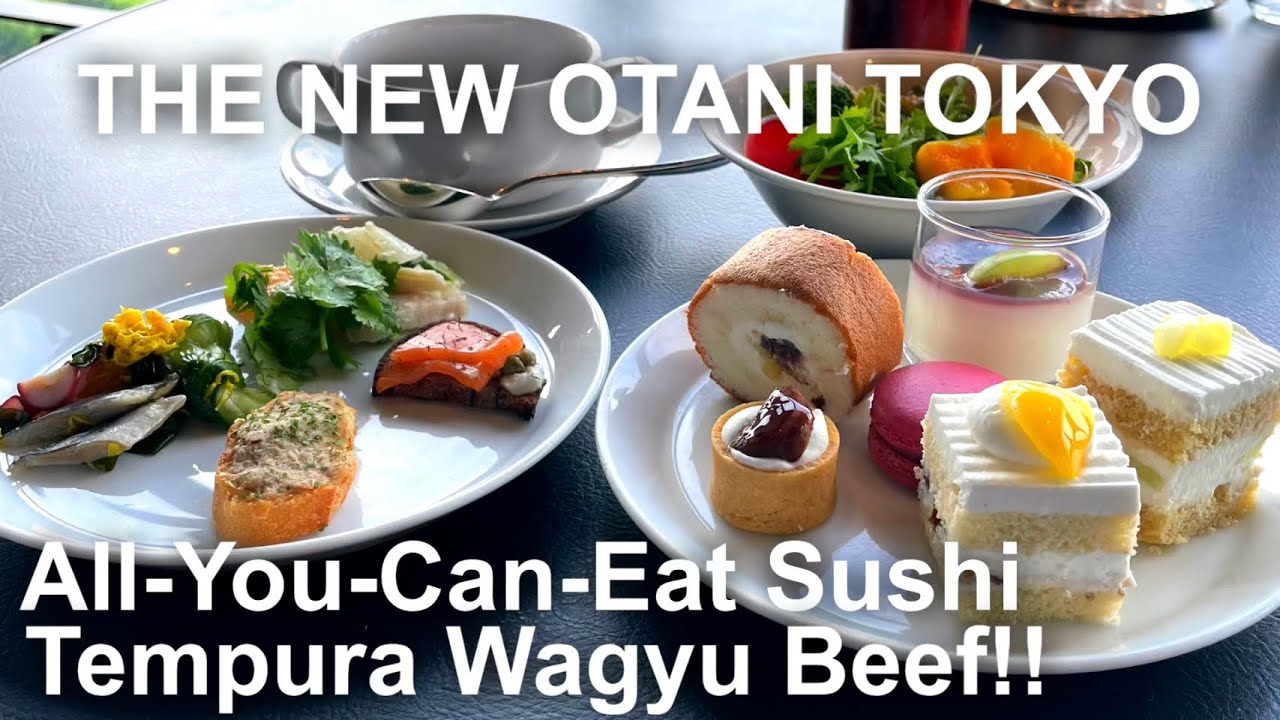 The Hotel New Otani Tokyo's Ultimate Buffet! Sushi, Tempura, Teppanyaki, and Desserts