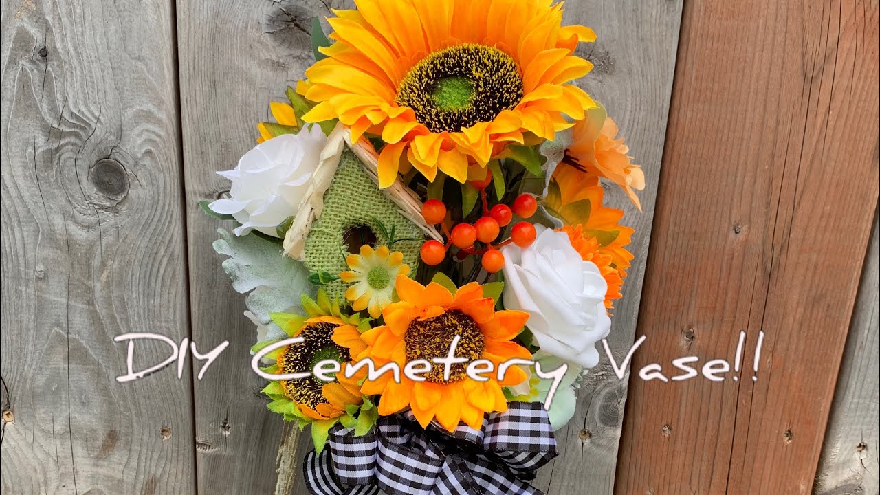 How to make a DIY cemetery vase!!