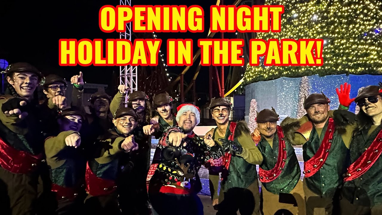 Видеоблог открытия фестиваля Holiday in the Park 2025 в Six Flags Magic Mountain