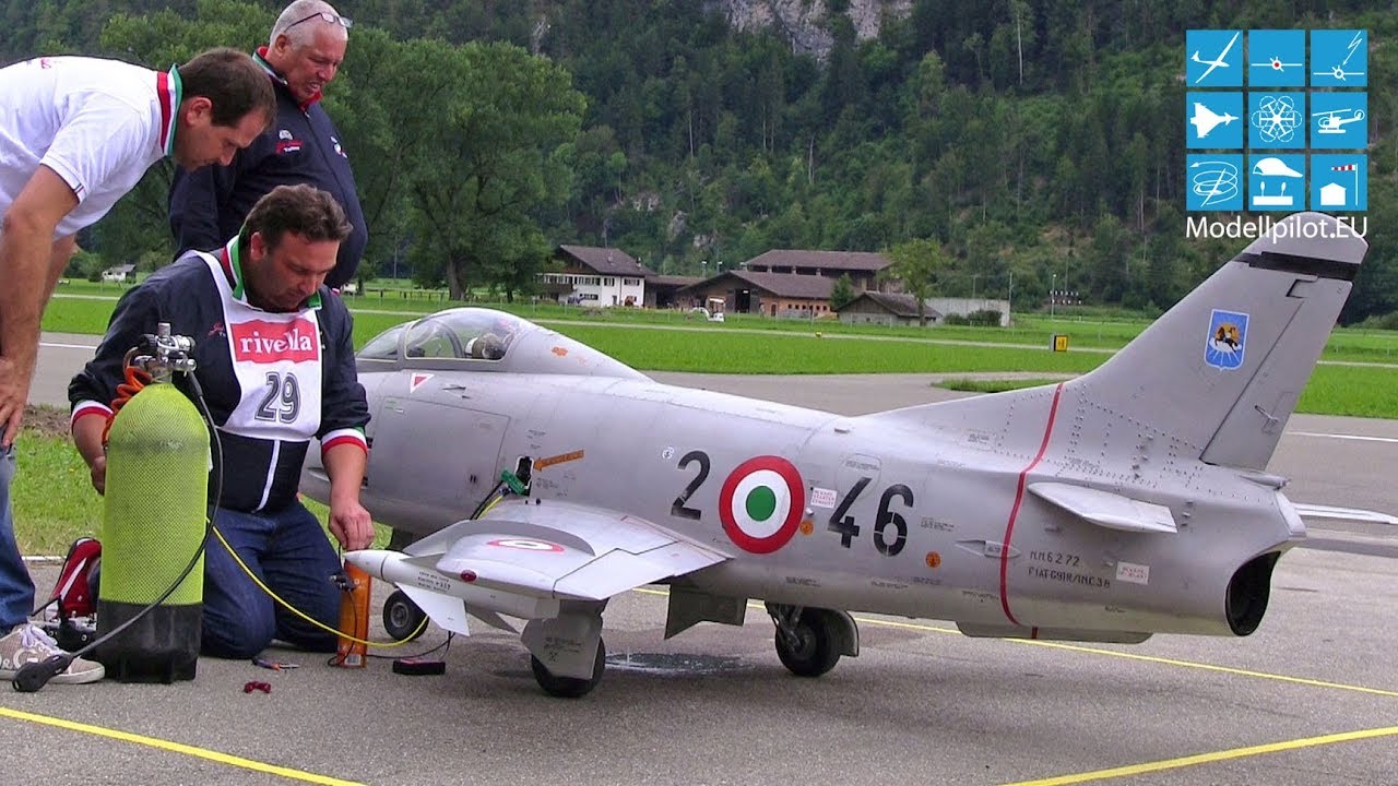 GIANT RC TURBINE JET FIAT G.91 GIANLUCA DE MARCHI ITALY JET WM 2013 1ST COMPETITION FLIGHT (20KG)