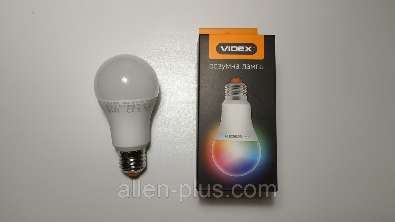 Умная лампочка Wi Fi VIDEX A60 RGBCW 12W E27 220V