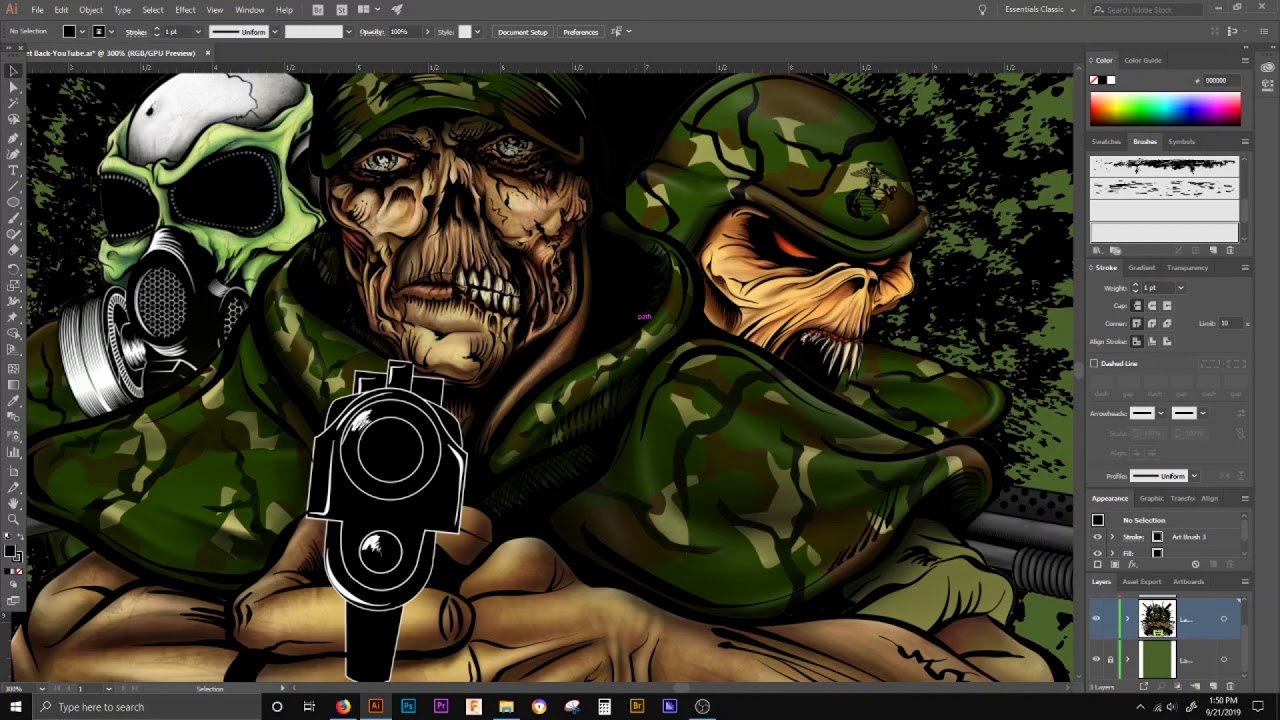ADOBE ILLUSTRATOR TUTORIAL | how to INVISIBLE INKING BRUSH| FASTER PRODUCTION
