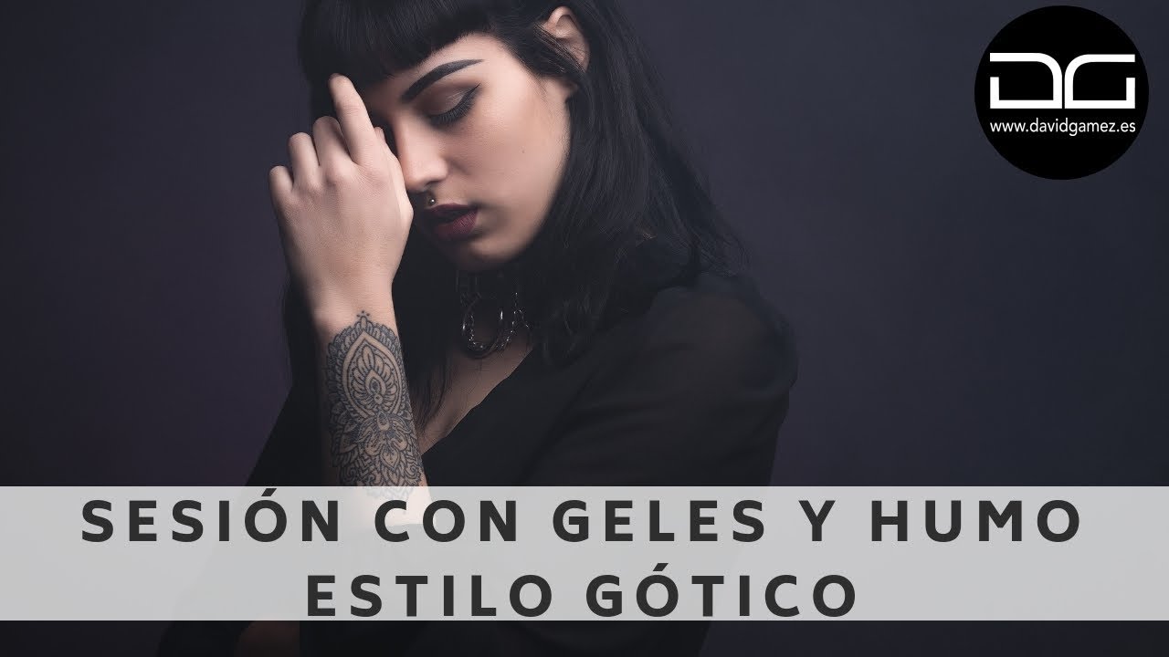 Sesión con geles y humo estilo gótico