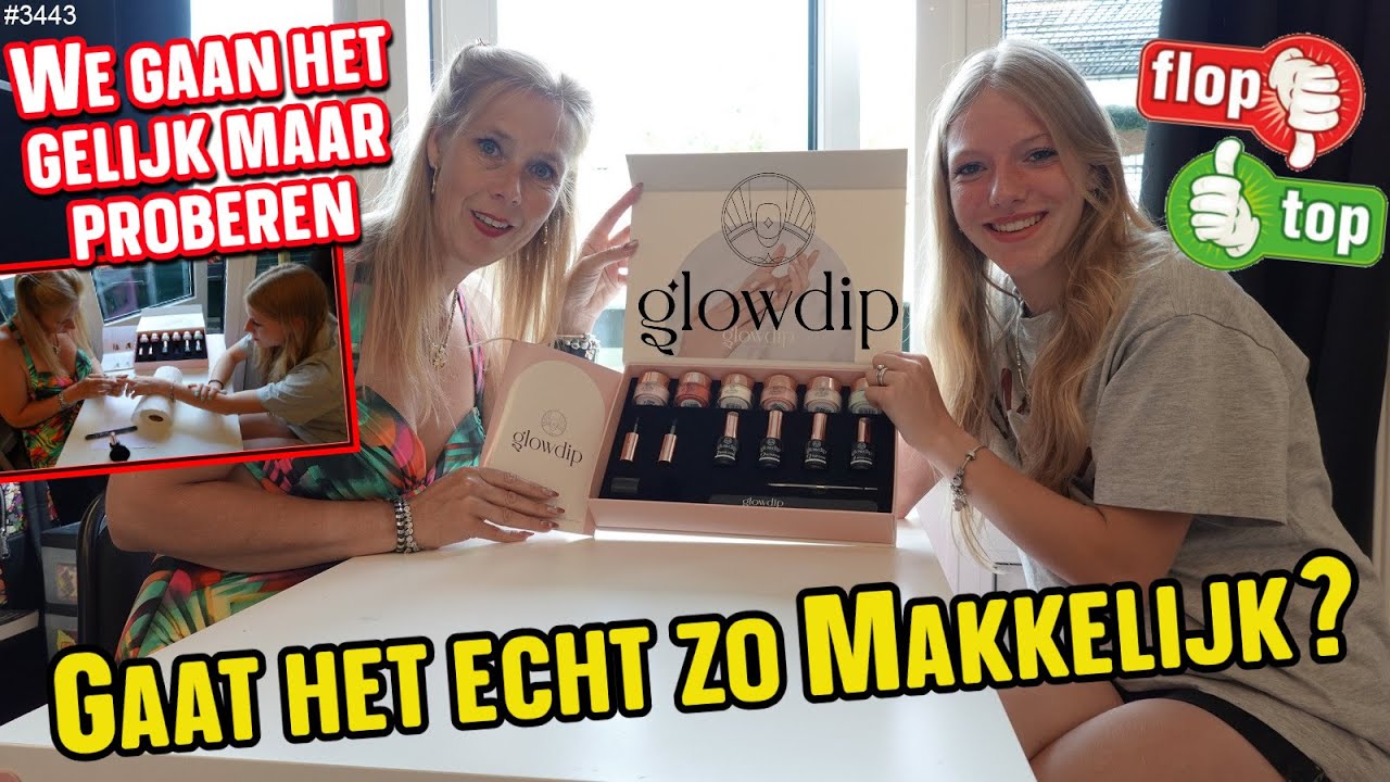 GLOWDIP nagellak voor het EERST PROBEREN bij Bobbi-Lee. Hoe snel zit het EROP? Top of FLOP  #3443