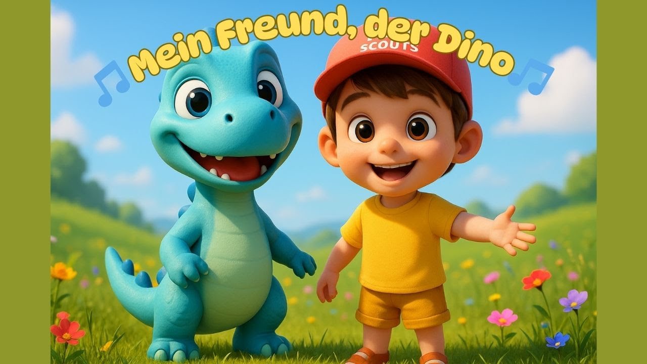 🎵 Mein Freund, der blaue Dino 🦕💙 | Kinderlied über Freundschaft & Abenteuer #Kinderlieder deutsch