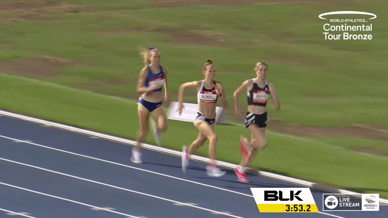 Linden Hall - 1st in women's 1500m at 2020 Sydney Track Classic