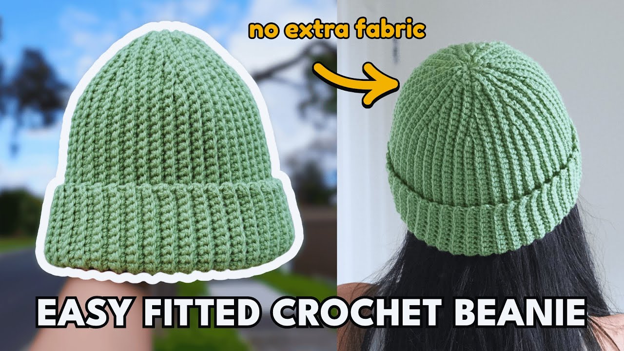 Простой урок по вязанию шапочки-бини в рубчик | Без дополнительной ткани