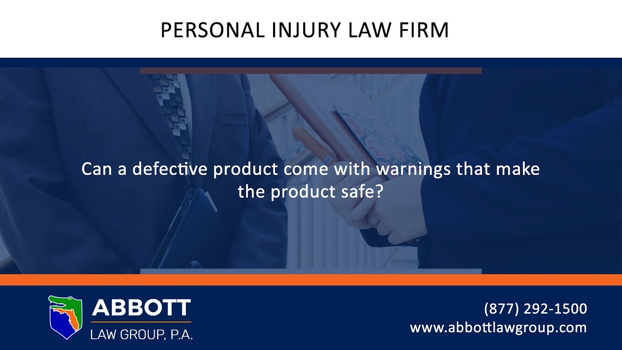 Can a defective product come with warnings that make the product safe?