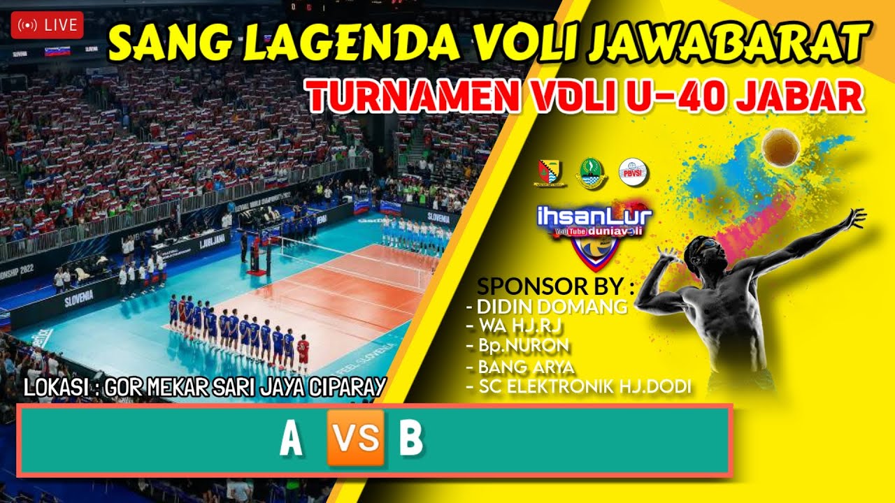 LIVE TURNAMEN PARA LAGENDA VOLI JABAR U40 | GOR SC ELEKTRONIK