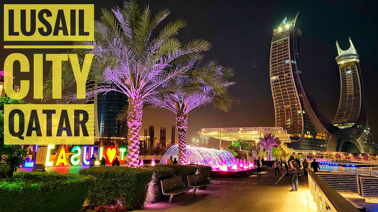 Lusail city Qatar | Lusail Marina Night view HD #lusail #qatar2022