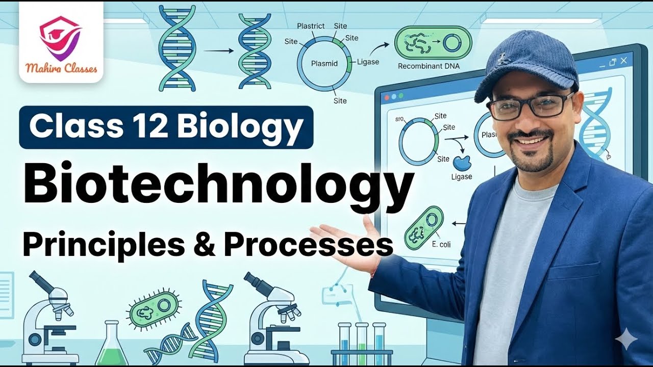 Class 12 Biology Chapter 9 –Biotechnology - Principles & Processes | CBSE & UP Board | One Shot