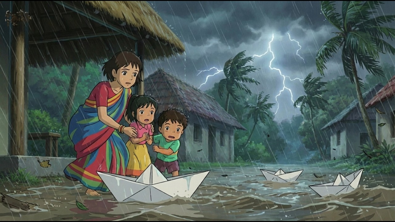 Storm Outside, Warmth Inside 🌧️🔥 | Cozy Indian Hearth Night