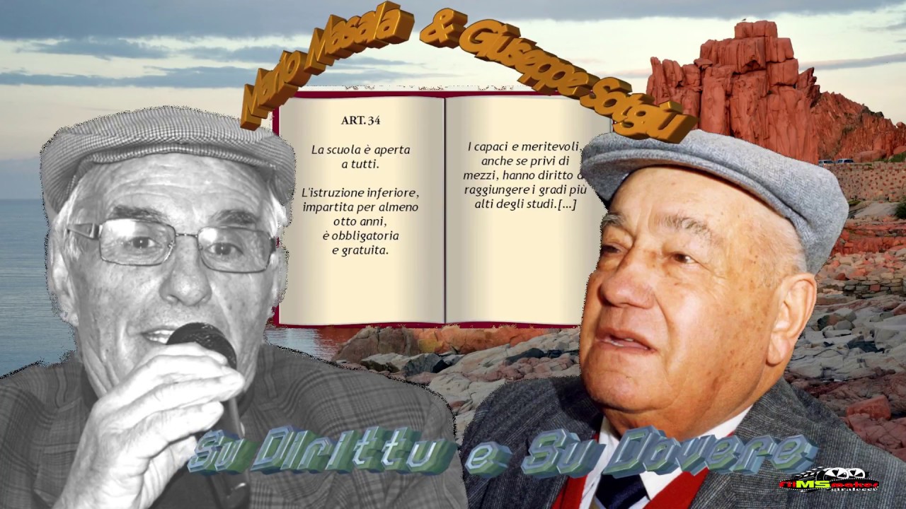 Mario Masala e Giuseppe Sotgiu, cantano il tema 