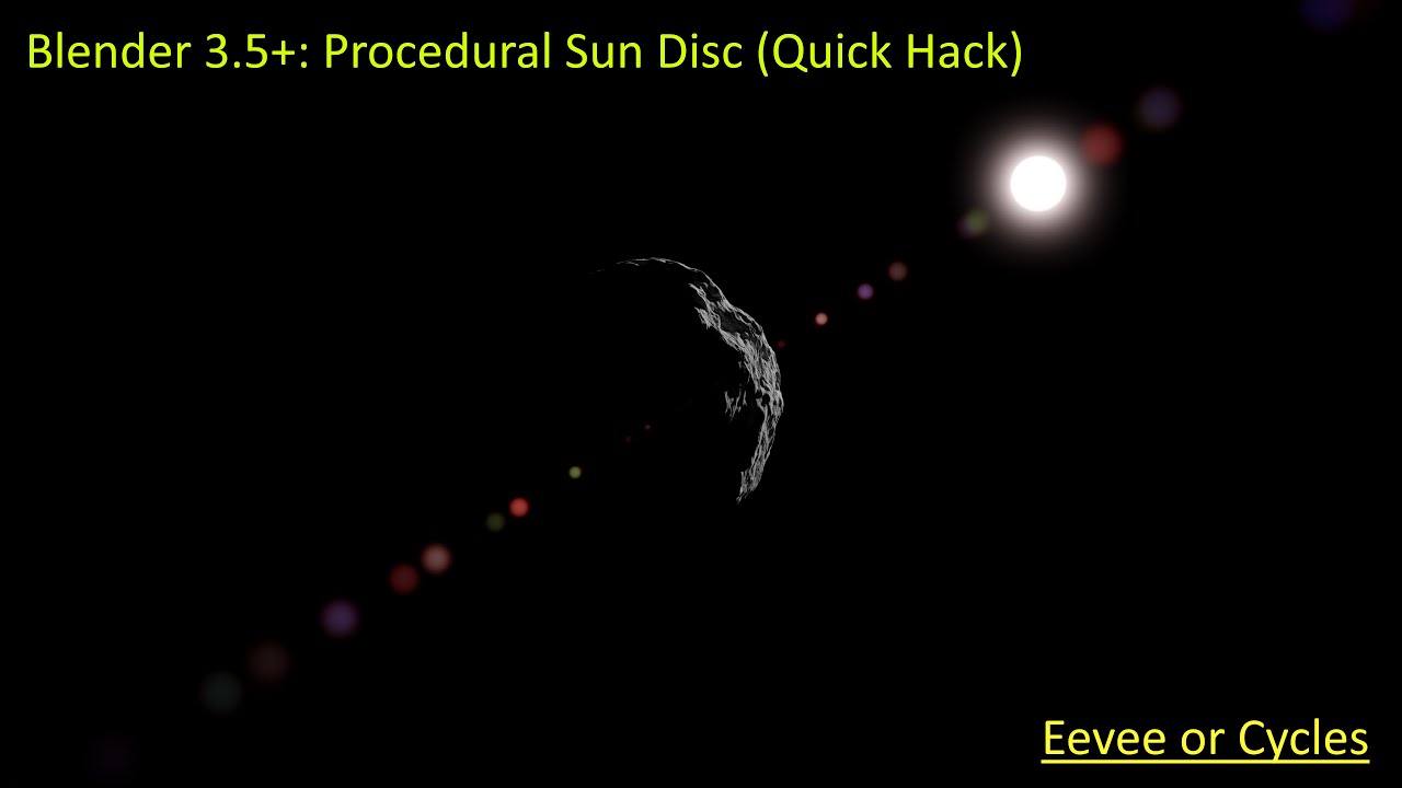 Blender 3.5+: Quick Sun Disc Shader (Eevee or Cycles)