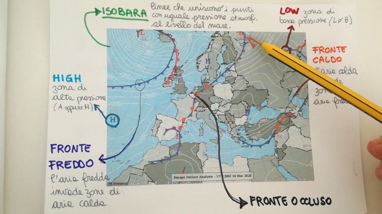 SCIENZE - Le carte sinottiche e i fronti