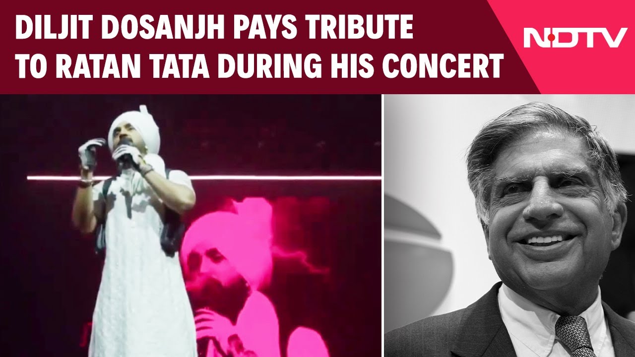 Ratan Tata Death News | Diljit Dosanjh Pays Tribute To Ratan Tata During His Concert In Germany