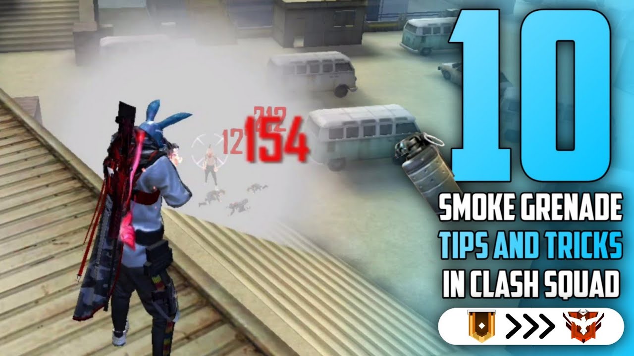 TOP 10 SMOKE GRENADE TIPS AND TRICKS IN CLASH SQUAD FREE FIRE | CLASH SQUAD TIPS & TRICKS FREE FIRE