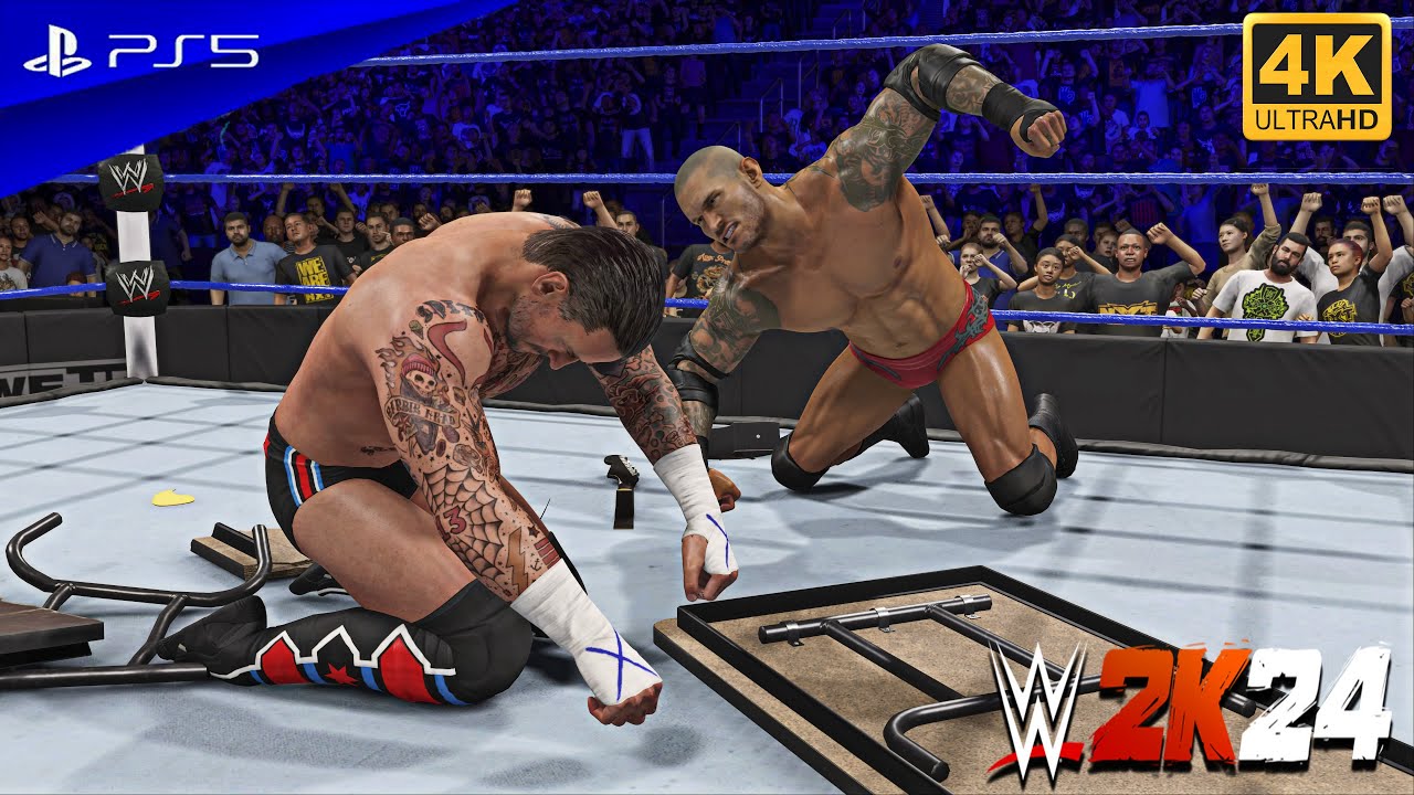 WWE 2K24 - Cm Punk vs. Randy Orton | No Holds Barred Match at Wrestlemania 25 | PS5™ [4K60]