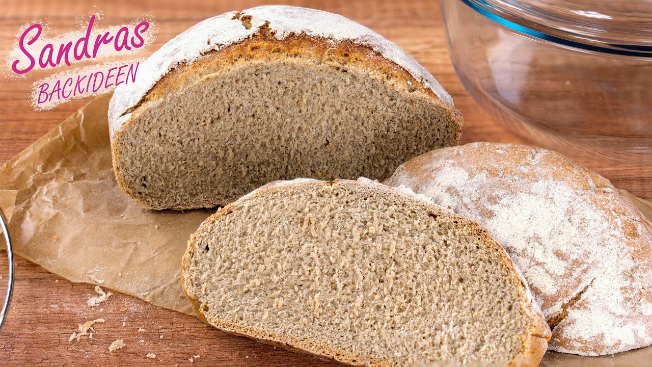 Dreikornbrot - leckeres Brot mit Dinkel, Roggen und Weizen | Brot backen