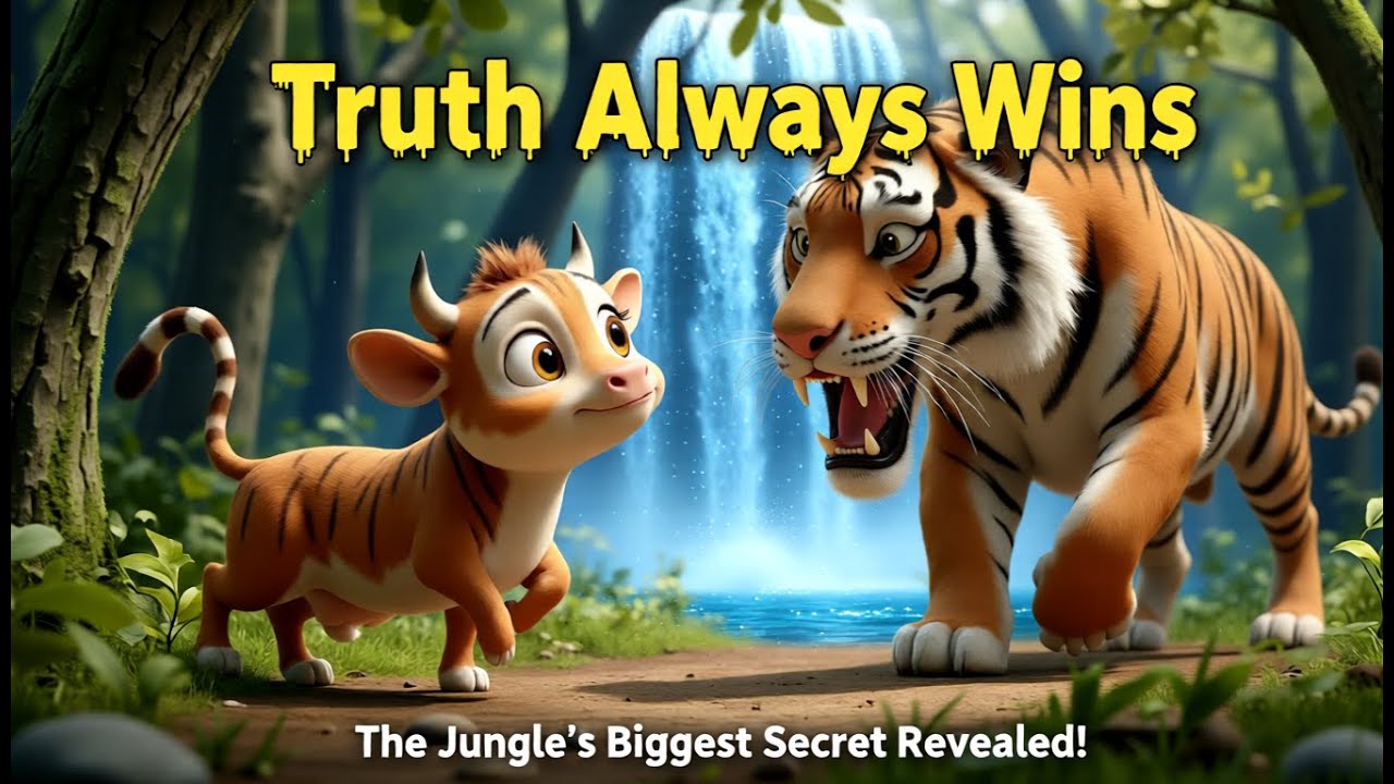 The Truthful Cow and the Hungry Tiger 🐄🐯  Moral Bedtime Story for Kids  BrightCub