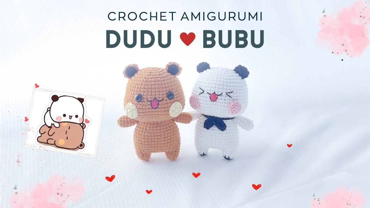 Crochet Amigurumi Bubu & Dudu Sticker - Crochet for Couple | NHÀ LEN