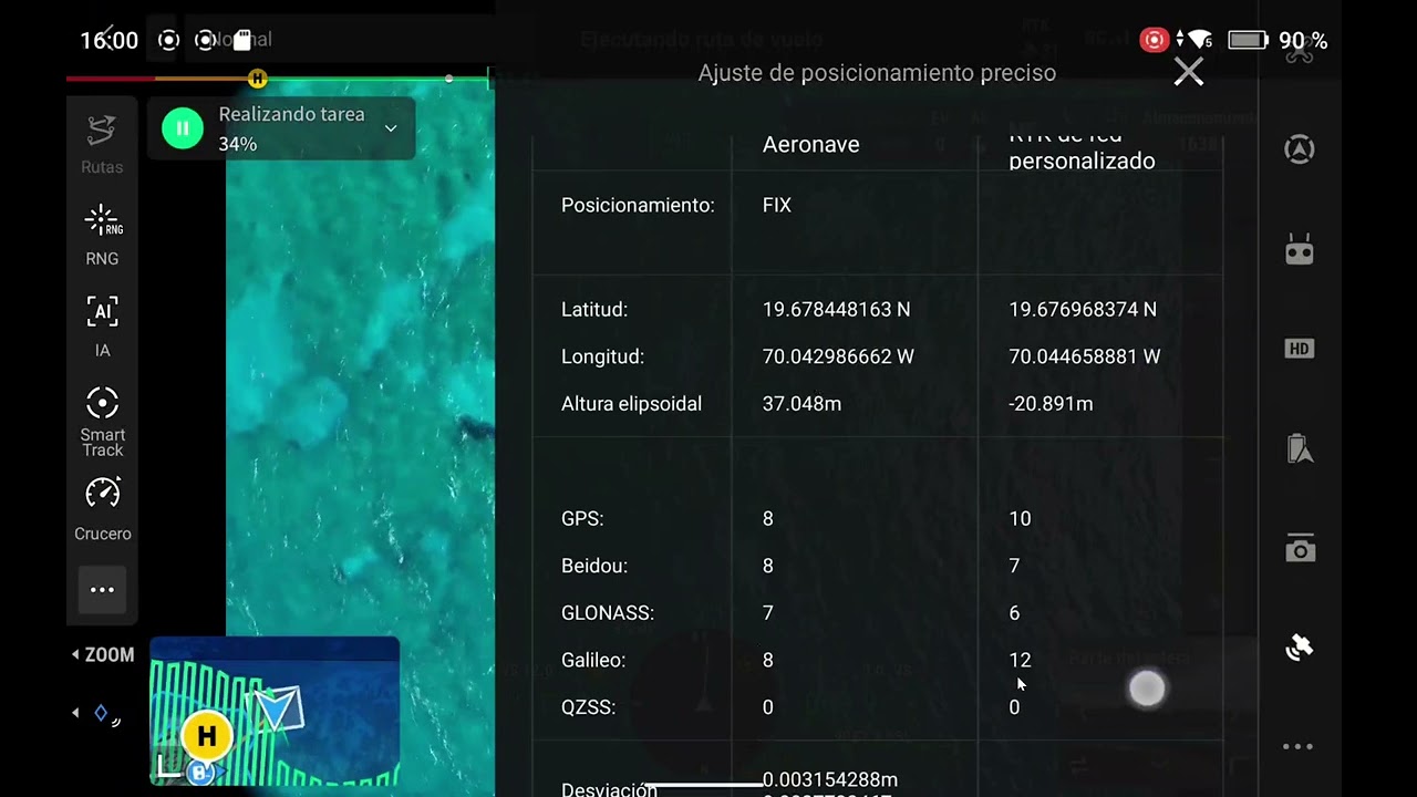 Vuelo de Dron en RTK con base GNNS STEC SV1   chequeo de configuración NTRIP