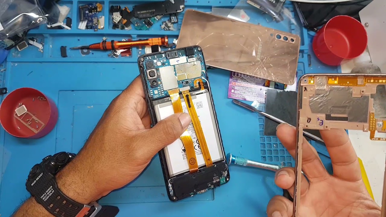 TROCANDO A FRONTAL E A TAMPA DO SAMSUNG A7 2018 mod A750