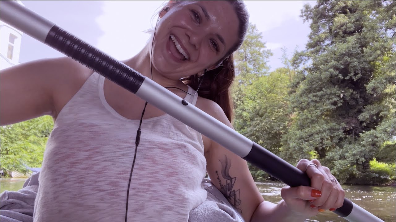 My 1st ASMR in NATURE - Kayak Tour - 100k Special - lots of WATER sounds (ASMR VLOG, German/Deutsch)