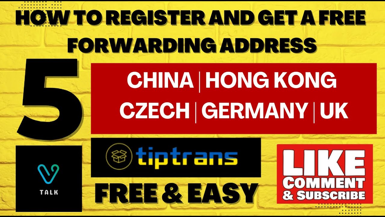 How to Register and Get a Free, 5 countries Forwarding Address: 
