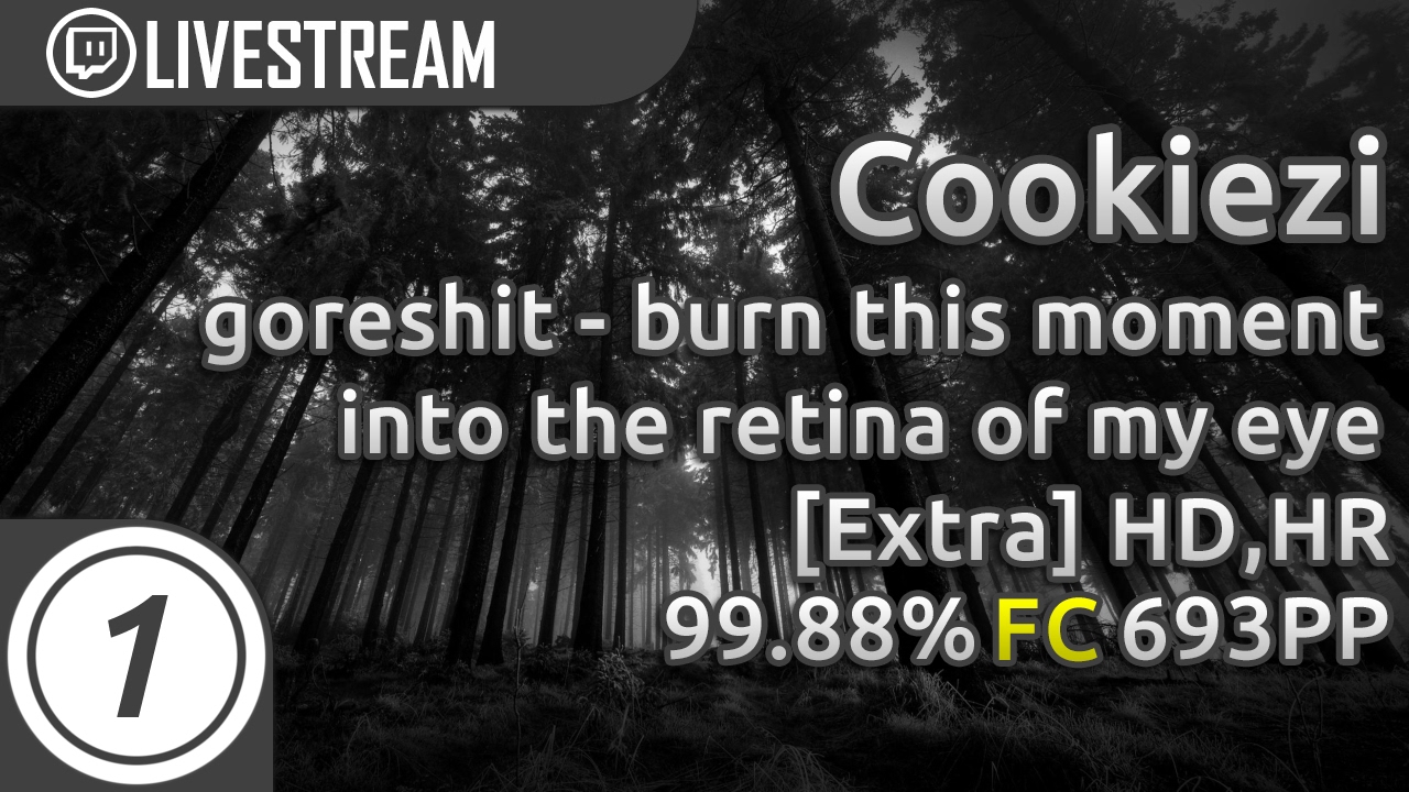 Cookiezi | goreshit - burn this moment into the retina of my eye [extra] +HD,HR | FC 99.88% 693pp
