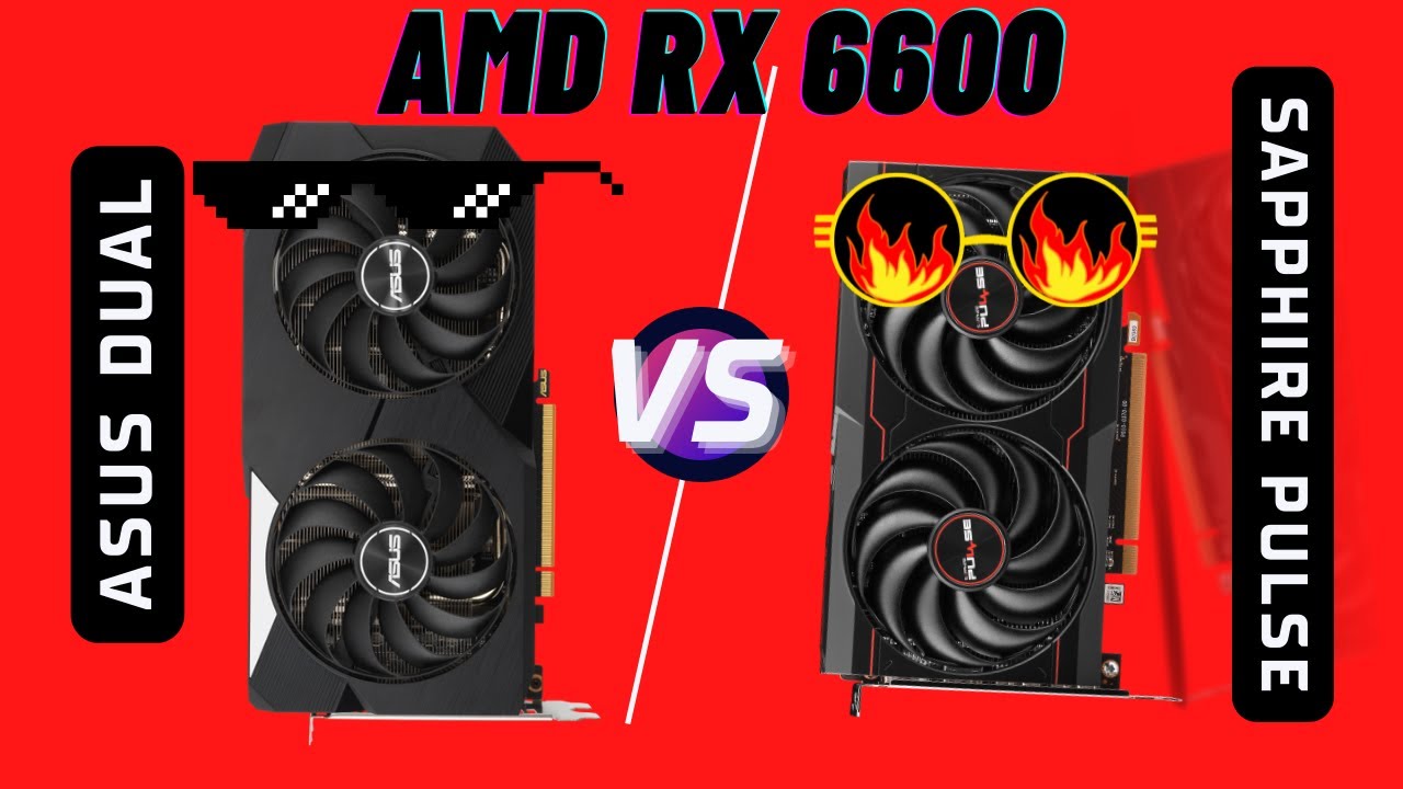 ASUS DUAL vs SAPPHIRE PULSE RX 6600 (Game Tests and Size Comparison)