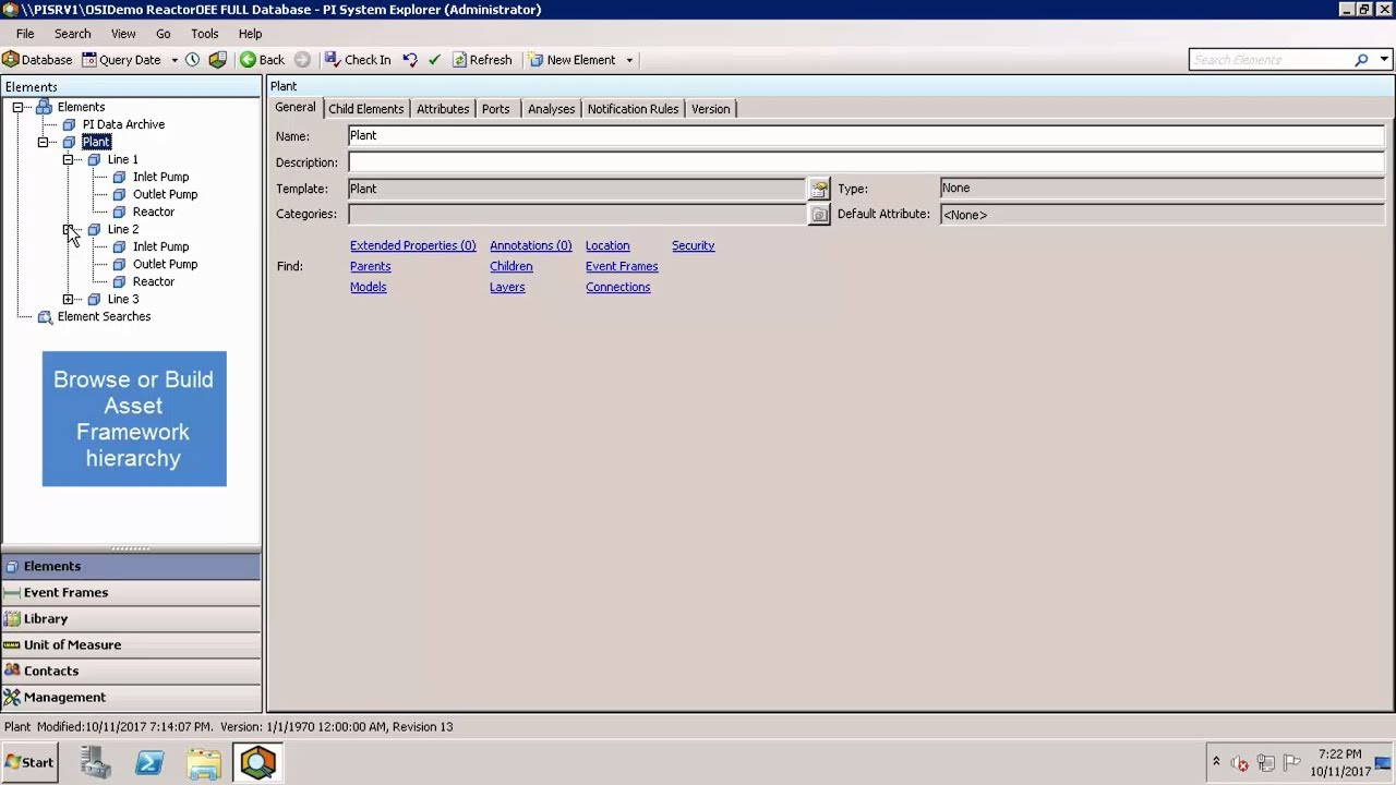 OSIsoft: Walkthrough of PI System Explorer, Where to Complete Common AF Tasks [v2.9.2.8185]