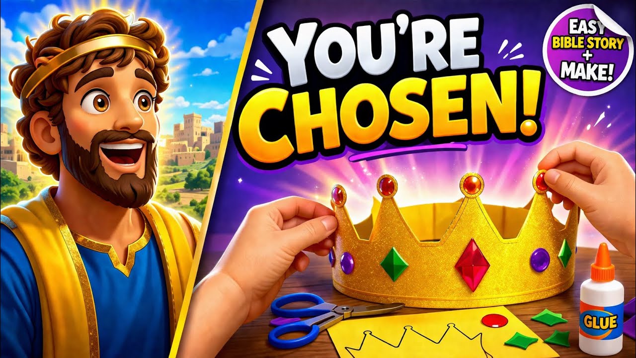 Saul Becomes Israel’s First King + Easy Crown Craft | Bible Stories and Art for Kids