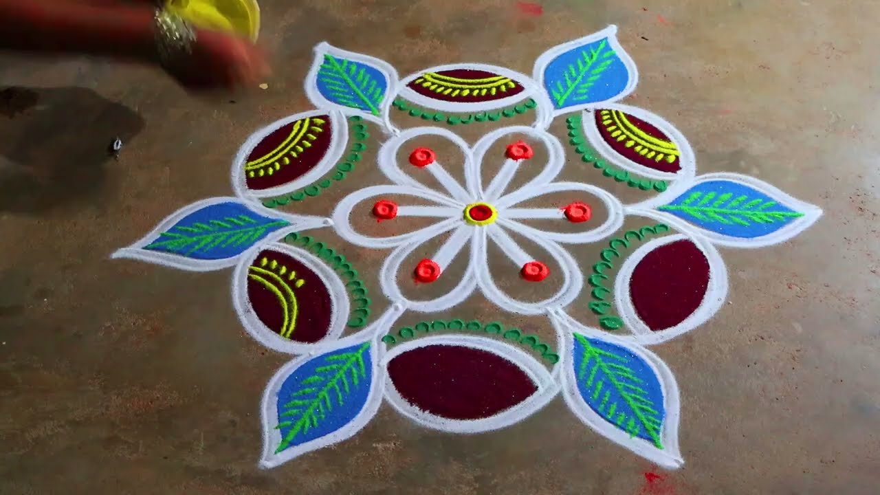 Margazhi 1  special  🌻3*2 special  rangoli kolam 🌻 Karthika masam diya muggulu