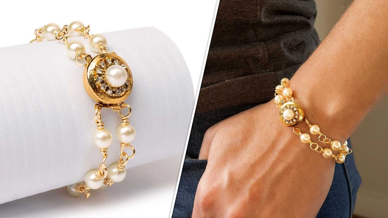 Pearl Chain Bracelet - DIY Jewelry Making Tutorial by PotomacBeads