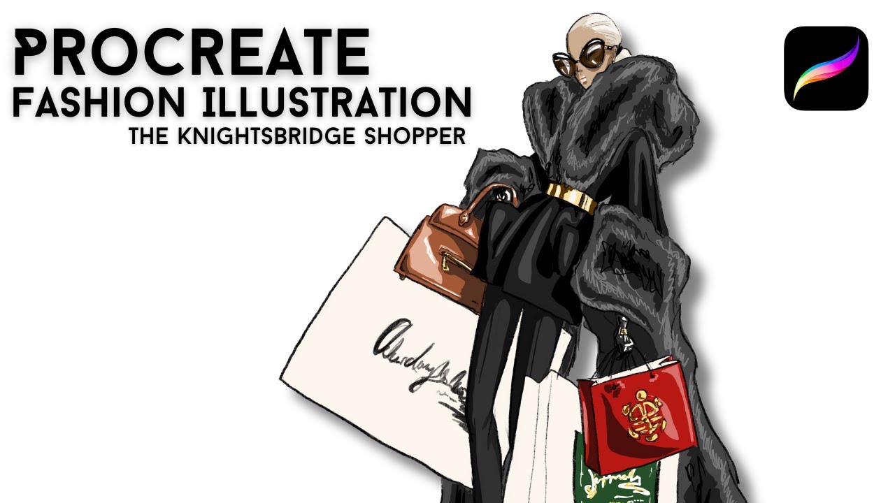 ❄️ Winter Chic Procreate Fashion Illustration: Bags, Boutiques & Faux Fur!