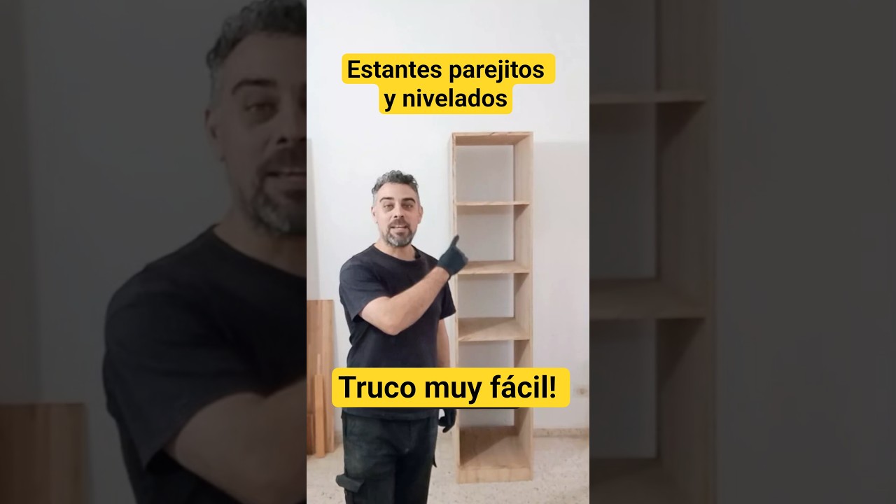 🎯 Coloca estantes parejos sin medir. Te ense&ntilde;o el m&eacute;todo m&aacute;s simple #carpiteriafacil #carpinteria