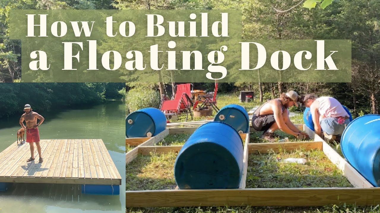 How to Build a Floating Dock | 6 Barrel Floating Dock 12x12 ft Dock DIY