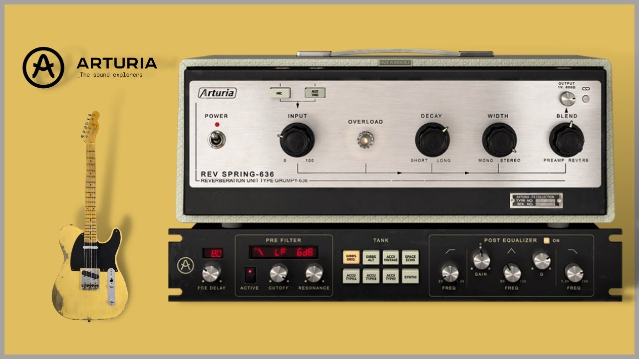 ARTURIA Rev Spring -636 Software Effects | Reverb Plugin Demo Test 🎸