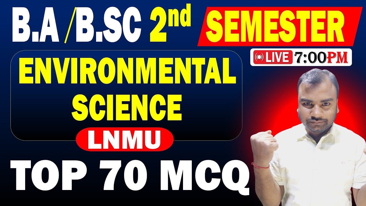 LNMU Environmental Science 2nd Semester Objective 2025 | #lnmu AEC Environmental Science VVI MCQ