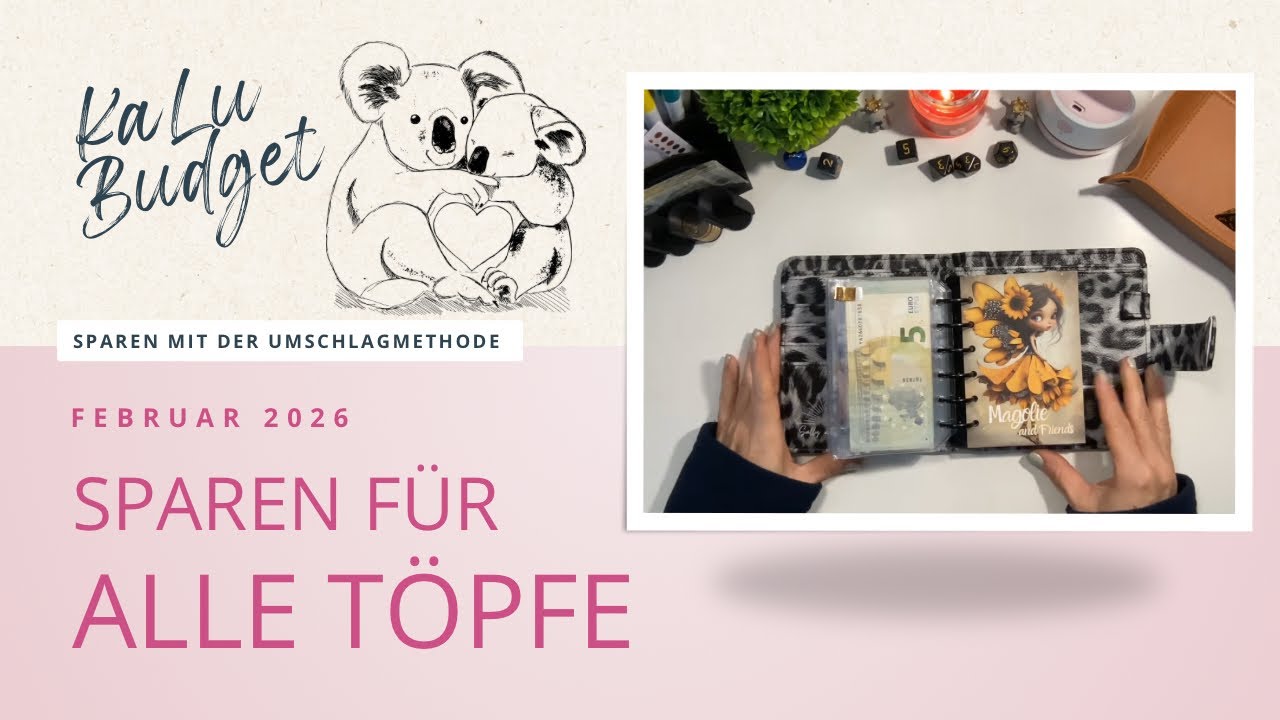 Sparen für alle Töpfe im A7 Binder | 02/2026 | 199 EUR Budget | Neue Challenges ziehen ein🥰