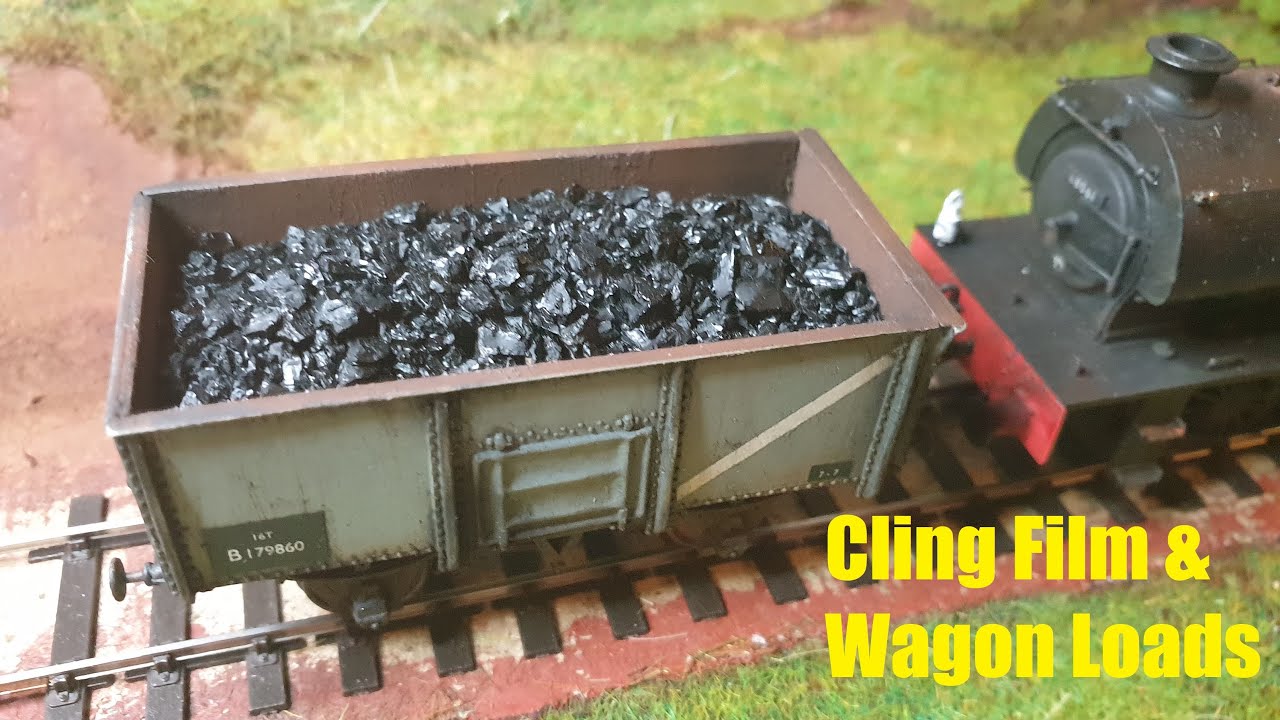 CLING FILM & Hattons COAL LOAD AIRFIX / DAPOL / Cambrian 16T Coal Wagons.