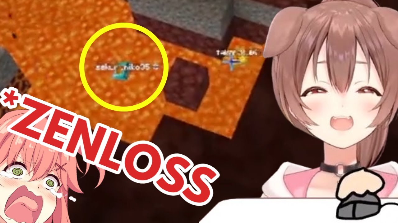 Korone Experience One Of The Funniest Thing With Miko's First Zenloss in the New Minecraft Server