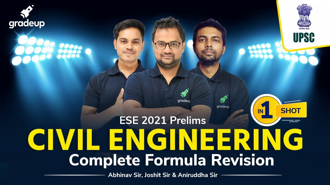 ESE 2021 Prelims | Civil Engg.| Complete Formula Revision In One Shot🔥🔥 | With 3 Expert🎁🎁