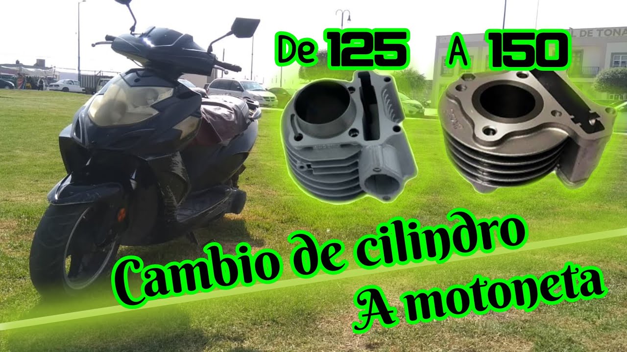 cambio de cilindro de 125 a 150 modificación a motoneta vento