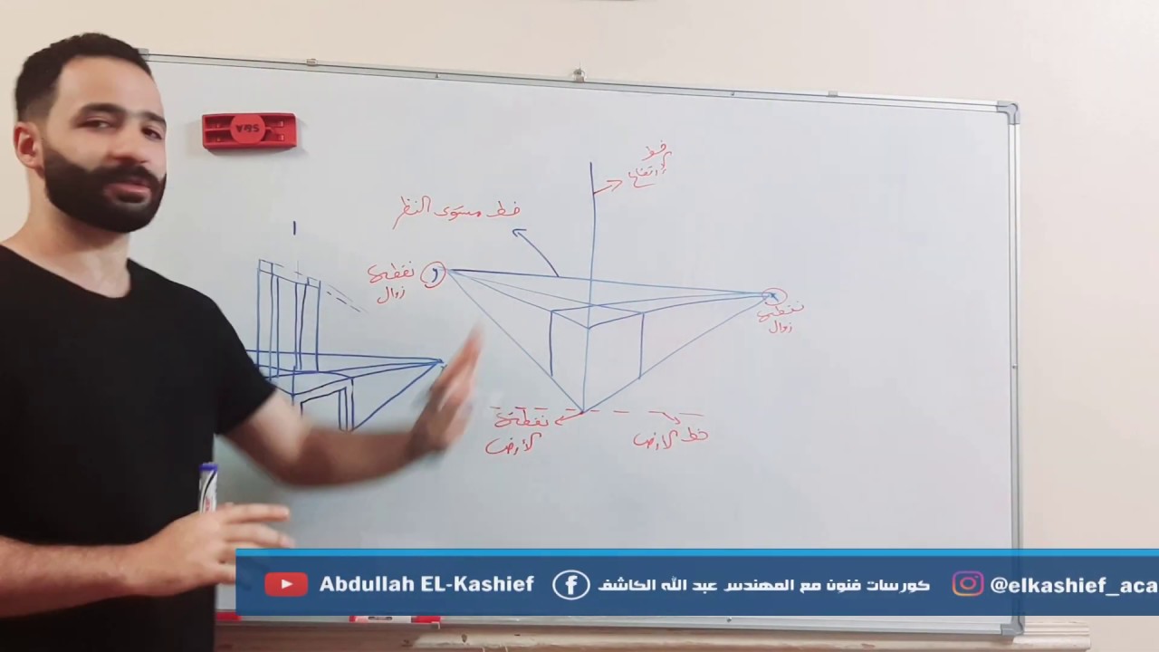المنظور الهندسي الحلقة ٢ how to draw two point perspective