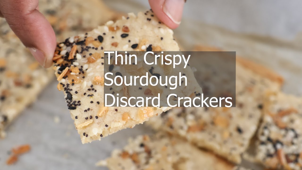 Thin Crispy Sourdough Discard Crackers