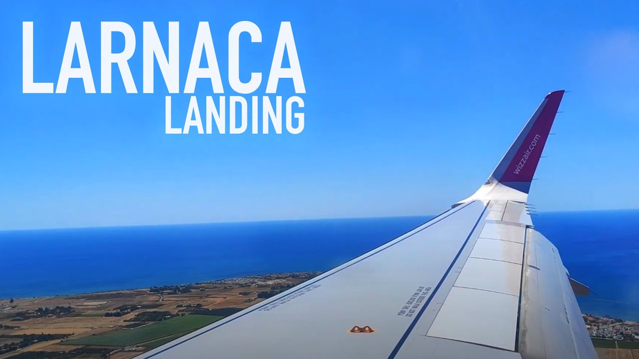 🛬Turbulence! Airbus A320 Wizz Air landing at Larnaca international airport